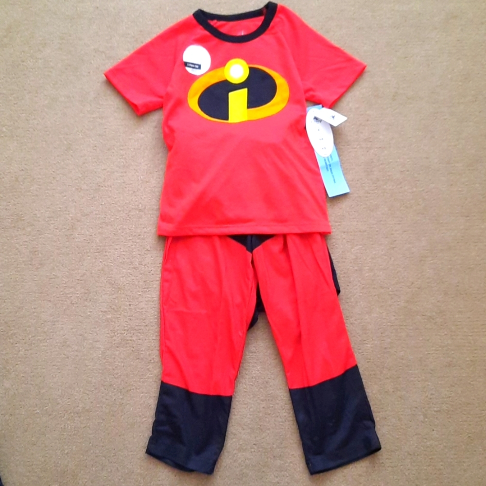 3 piece Disney Park Incredibles Costume Pajama Set Size 4